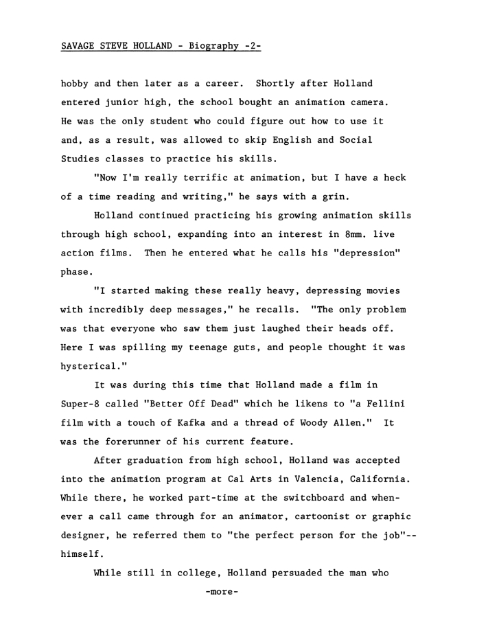 Better Off Dead press kit notes collectible (photo 27)